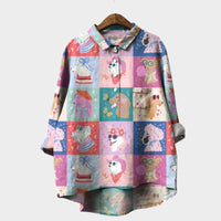 Hannelore | Oversize-Bluse mit fröhlichem Komfort – Muster 2