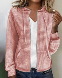 Stylischer Kapuzenpullover für Damen | Langarm – Rosa