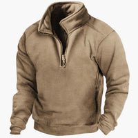 Luis | Eleganter Fleecepullover – Khaki