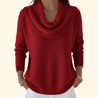 Agda™ – Weicher und Stilvoller Langarmpullover – Rot