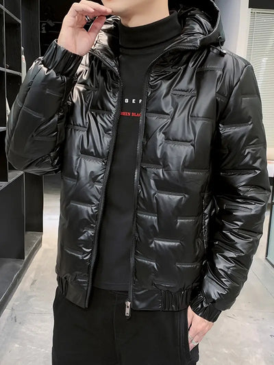 Reigenis | Winterjacke mit Kapuze aus Polyesterfaser für Männer