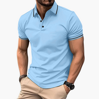 Polo-Shirt für Männer mit kurzem Ärmel - Freizeitmode – Hellblau