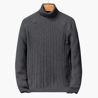 Eugen | Weicher & leichter Rollkragenpullover – Dunkelgrau