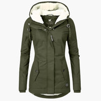 Gefütterte Winterjacke mit Kapuze für Herren – Grün