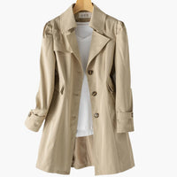 Kapuzen trenchcoat für Damen – Beige