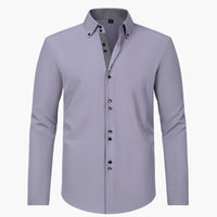 Marcel | Herrenhemd mit stilvollem Button-up – Hellgrau