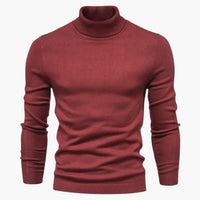 Finn | Exklusiver Rollkragenpullover – Burgunderrot