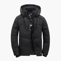 Gesteppt Daunenjacke für Herren – Schwarz