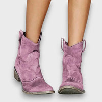 Trudy – Ankle-Boots im Western-Stil – Lila