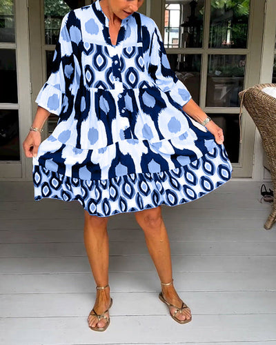 Ovida - Elegantes bedrucktes Kleid
