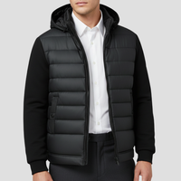 Hooded Puffer Jacket – Schwarz