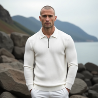 ARMIN - STRICKPULLOVER MIT REISSVERSCHLUSS – Weiß