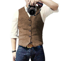 Clyde - Elegante Weste für Herren – Braun