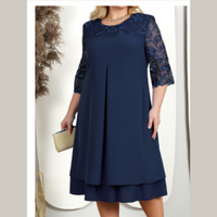 Helminer | Midikleid für Damen – NavyBlau