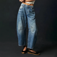 Zamira - Bequeme weite Jeans – Dunkelblau