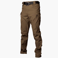 Herren Cargohose mit Stretchbund und Cargo-Taschen für Sommer – Braun
