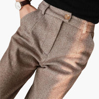 Leonie | Taillierte Hose – Braun