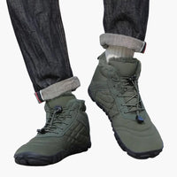 Herren Barfuß-Winterschuhe mit Isolierung und rutschfester Sohle – Grün