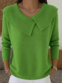 Railyn™ - Pullover mit Weitem Kragen – Hellgrün