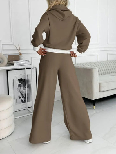 Kaylee - Hoodies und Weitbeinhosen-Set