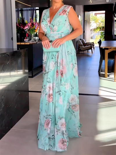 Benthe | Komplett V-Ausschnitt Kleid mit Seitenschlitz