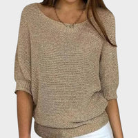 Liraya – Lockeres Stricktop – Braun
