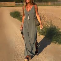 Amber™ Maxikleid mit Tank-Stil – Grün