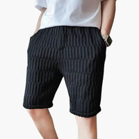 Herren Shorts aus Stretchstoff für den Sommer mit Gummibund – Weiß