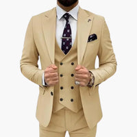 Herren Anzug dreiteilig mit Slim Fit für jede Saison – Beige