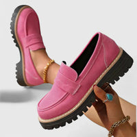 Michaela | Damen Chunky Loafer Slip-On Modern Trend Komfort Alltag – Rosa