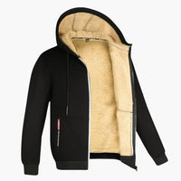Erik | Fleece-Kapuzenpullover für Männer – Schwarz