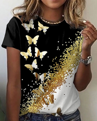 Cordulara | Damen Oberteil – Goldschmetterling