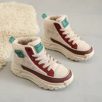 FrostWalk™ – Gefütterte Flache Winterstiefel für Damen mit Plüschfutter – Rot