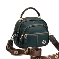 Fiona | Elegante klassische Schultertasche – Dunkelgrün
