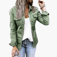 Denim Jacke für Damen – Grün