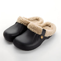 Melba - Gemütliche und warme Hausschuhe – Schwarz/Khaki