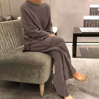 Samantha - Bequemes Set mit Hose – Braun