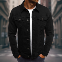 Anthony™ - Denimjacke mit maßgeschneidertem Schnitt – Schwarz