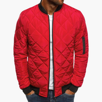 Florian | Bomberjacke mit Rautenmuster – Rot