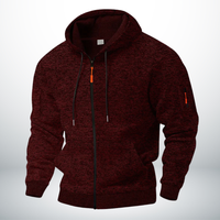 Mila | Fleecejacke Herren modern & trendy – Burgunderrot