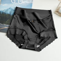 Fenne - Nahtlose Satin Damen-Slips (5+5 GRATIS!) – Schwarz