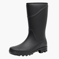 Herren Gummistiefel mit hohem Schaft und profilierter Sohle – Schwarz 32.5cm