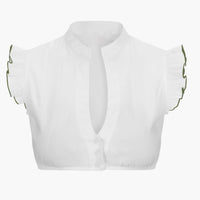 Broderie Anglaise Dirndlbluse für Damen - Oktoberfest 2025 – Hell Grün