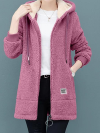 Leythria | Flauschiger Kuschel-Sweater – Blau – Rosa
