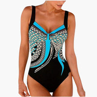 Eleganter Einteiler - Damen Badeanzug mit Stil für den Sommer – Blau