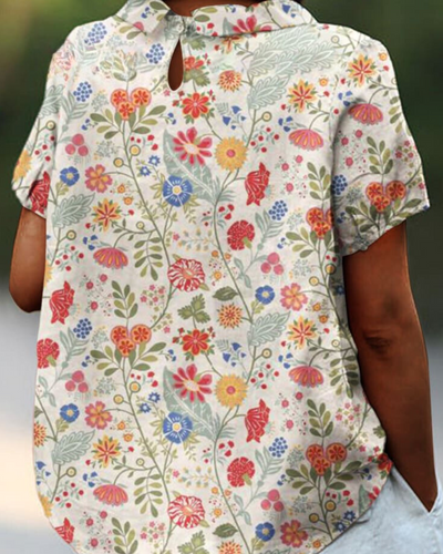 Karin - Lässige Bluse mit Blumenmuster