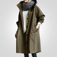 Regenjacke Damen Mit Knopfverschluss | Klassisch & Wetterfest – Oliv