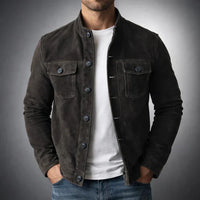 Wildlederjacke „Oltrarno“ – Nero