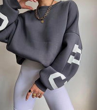 Damen Pullover | Oversized und gemütlich für Alltag – Grau