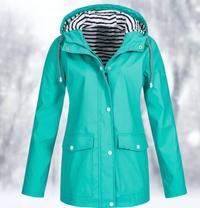 Wasser- und winddichte Jacke für Frauen – Türkis
